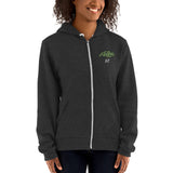 Unisex Embroidered Zip Hoodie Sweatshirt: Vegan AF