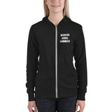 Unisex lightweight zip hoodie: Badass Rebel Runners