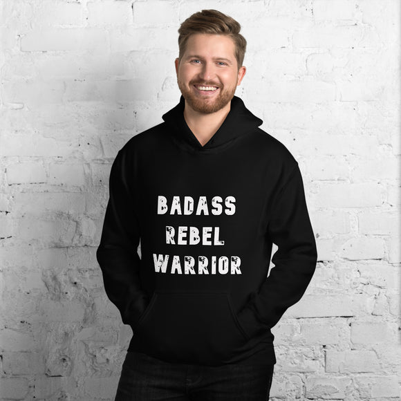 Unisex Hoodie: Badass Rebel Warrior