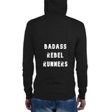 Unisex lightweight zip hoodie: Badass Rebel Runners