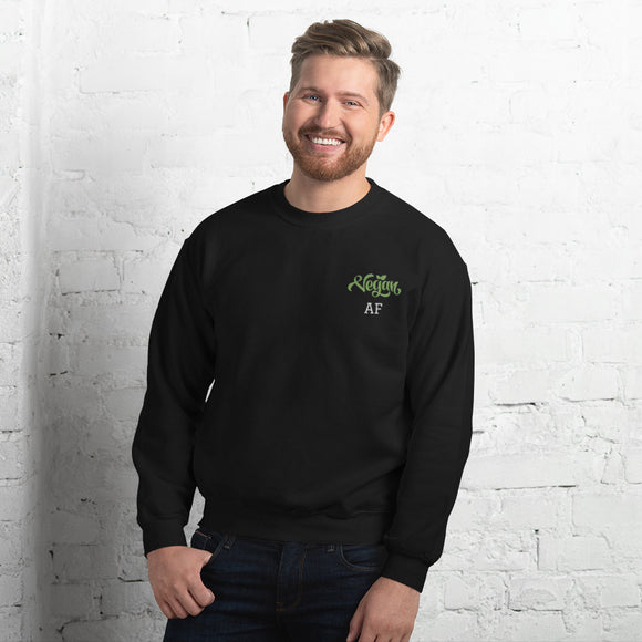 Unisex Embroidered Pullover Sweatshirt: Vegan AF
