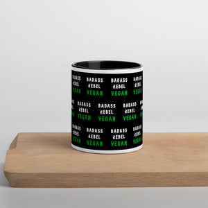 Mug with Color Inside: Badass Rebel Vegan