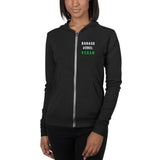 Unisex zip hoodie: Badass Rebel Vegan