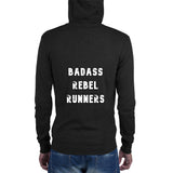 Unisex lightweight zip hoodie: Badass Rebel Runners