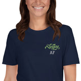 Unisex Short-Sleeve Embroidered T-Shirt: Vegan AF