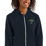 Unisex Embroidered Zip Hoodie Sweatshirt: Vegan AF