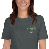 Unisex Short-Sleeve Embroidered T-Shirt: Vegan AF