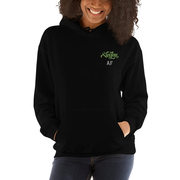 Unisex Embroidered Hoodie: Vegan AF