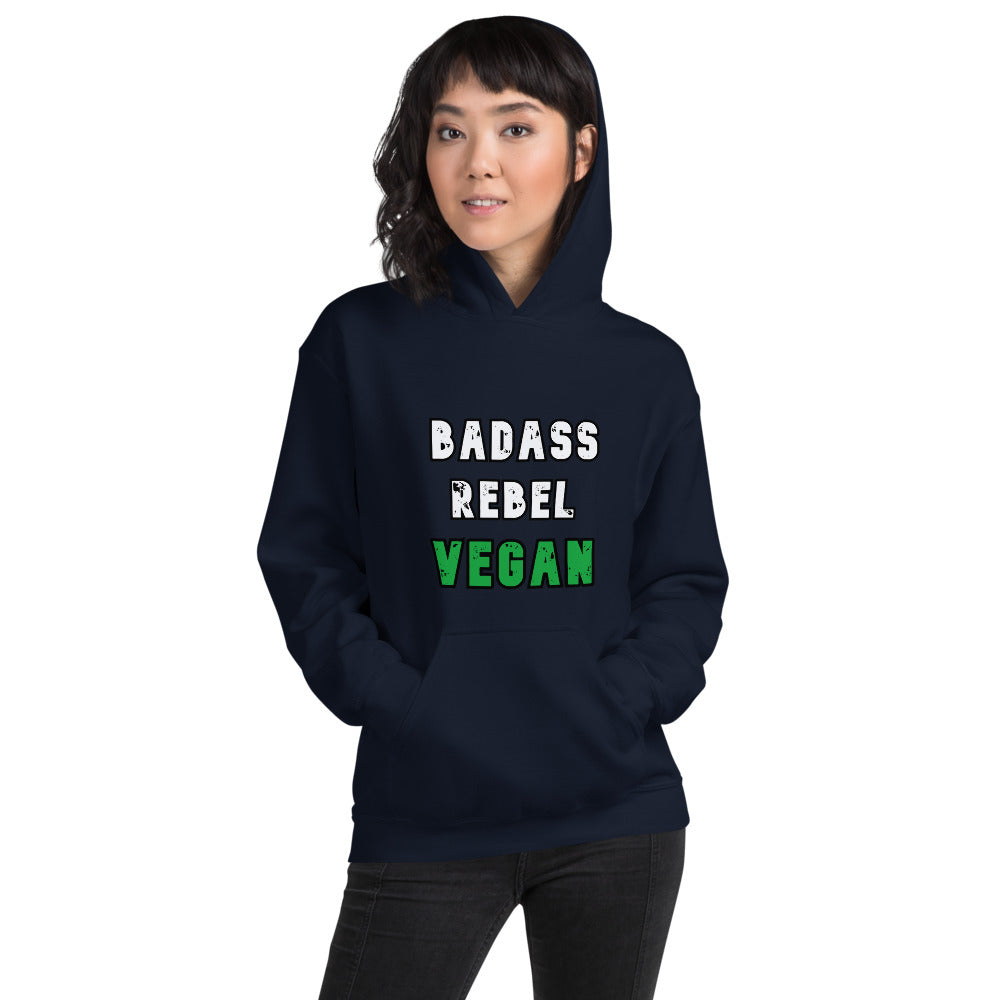 Unisex Hoodie Badass Rebel Vegan