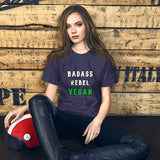 Short-Sleeve Unisex T-Shirt: Badass Rebel Vegan